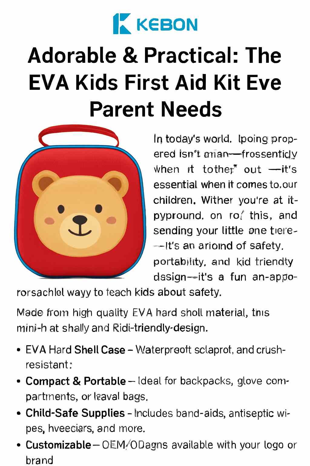 Suloinen ja käytännöllinen: Eva Kids -ensiapupakkaus jokainen vanhempi tarvitsee