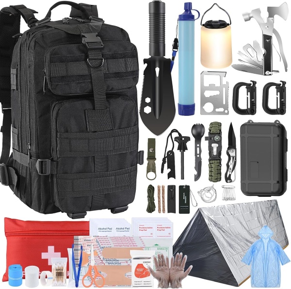 All-in-One Tactical Survival Reppu ensiapupakkaus
